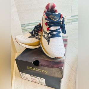 Saucony White and Navy Sneakers with Red Accents New in Box